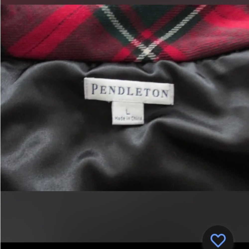 Pendleton Lambswool Cable Knit Black Front Red Gr… - image 2